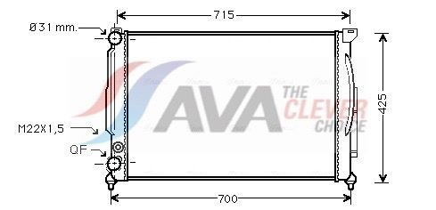 AIA2105 AVA Радіатор охолодження двигуна